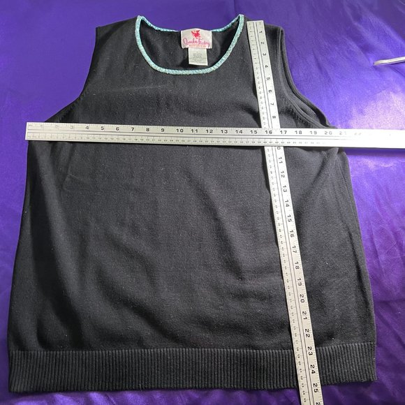 VTG 📌Quacker Factory Knitted Tank Top with Sequins at the Neckline - Picture 7 of 13